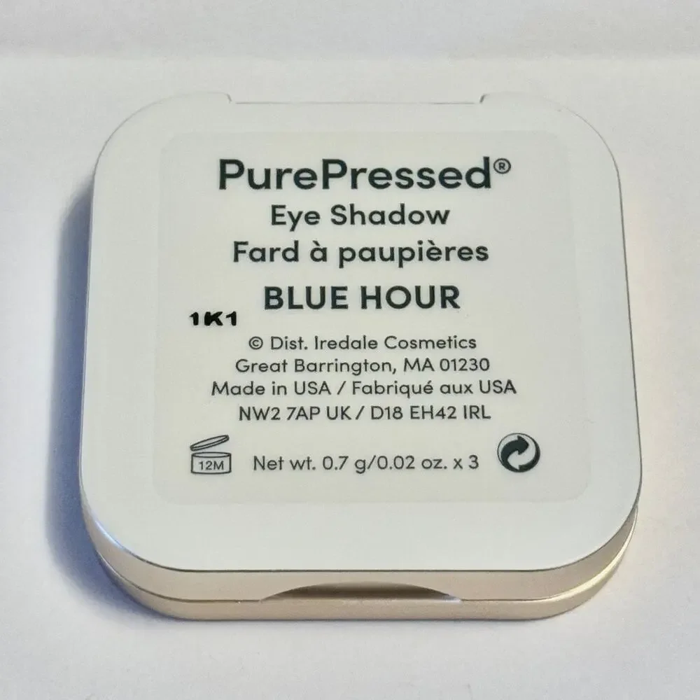 Jane Iredale PurePressed Eye Shadow Triple – Blue Hour – Grey Deep Blue Charcoal